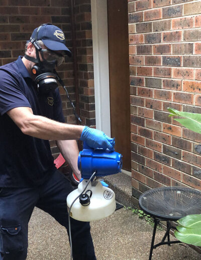 Disinfectant Spray Outdoors